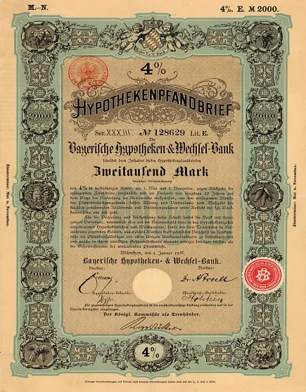 Bayerische_Hypotheken-_und_Wechsel-Bank 2000 Mark, 1901 unb. Autor,Scan von Auktionshaus Vl. Gutowski, gemeinfrei,.jpg