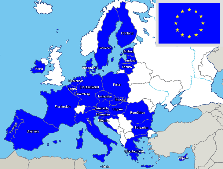 europakarte-europaeische-union