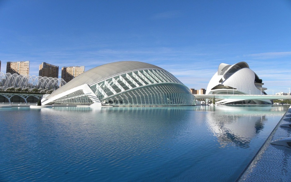 Spanien, _Valencia, IMAX Dome cinema and Palau de les Arts Reina Sofia, Santi Garcia, CC BY-SA 3.0.jpg